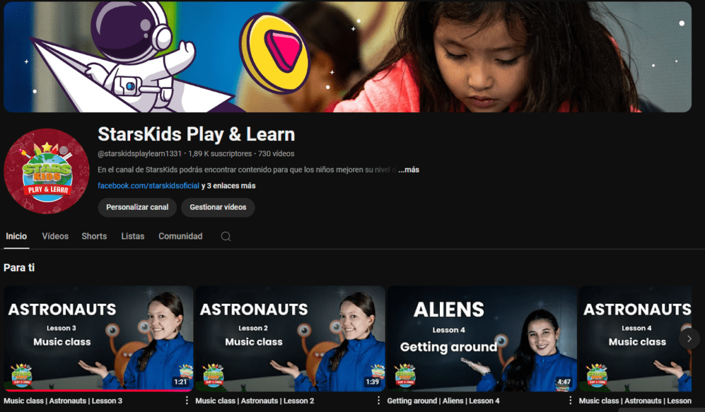 Canal de YouTube StarsKids