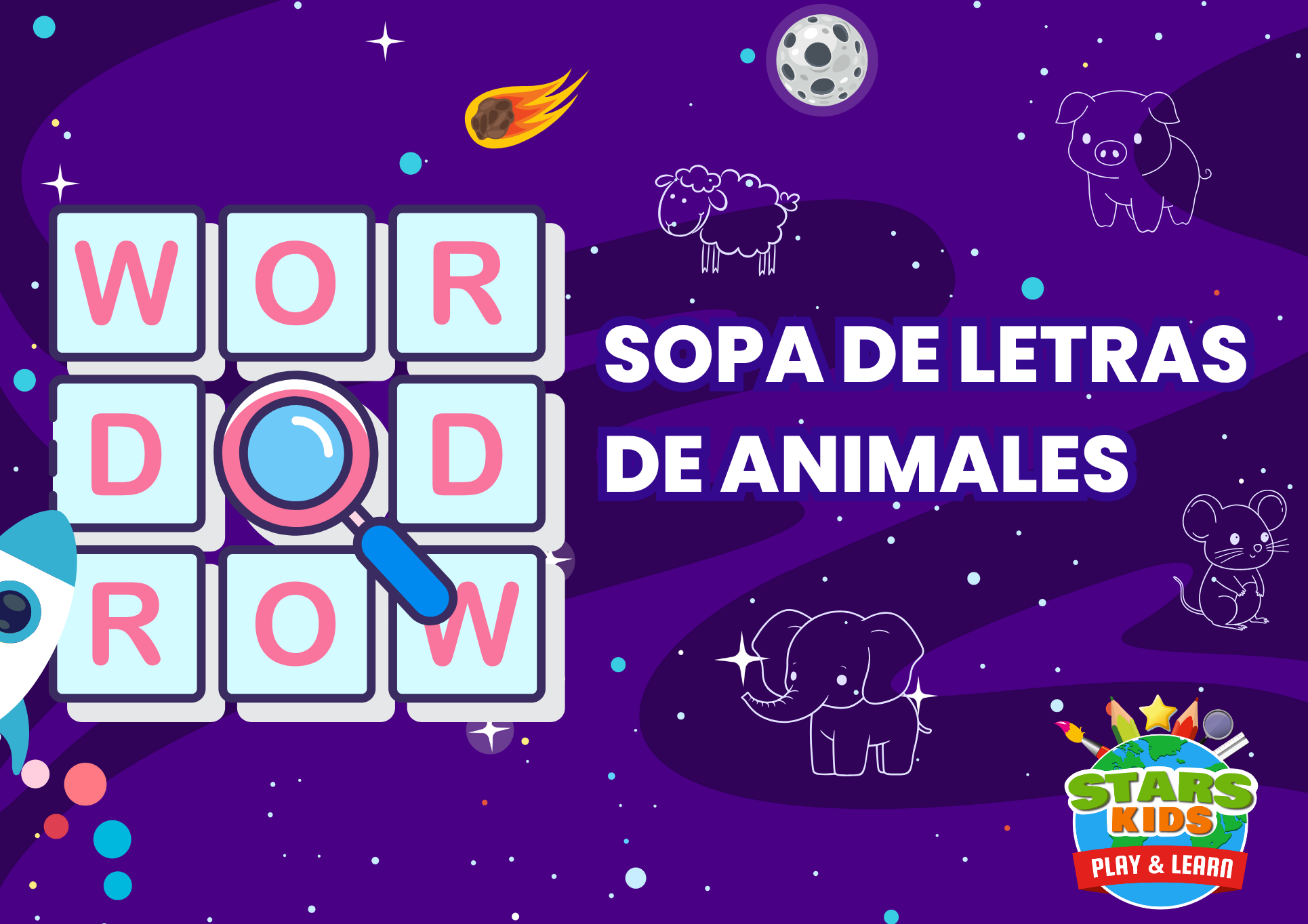 Sopa de letras de animales